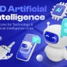 Artificially - Artificial Intelligence 3D Icon Set