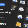 Cloud Networking 3D Icon