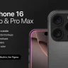 iPhone 16 Pro & Pro Max Figma mockups