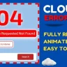 Clouds Animated 404 Error Page HTML Template
