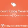 Easy Digital Downloads Discount Code Generator Addon